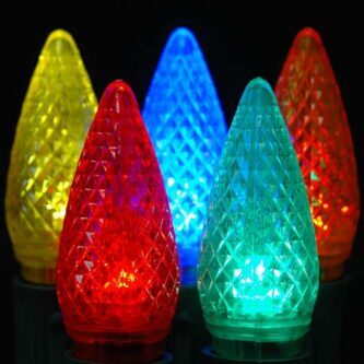 C9 LED Faceted Replacement Bulbs 8 Colors