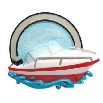 Speed Boat Ornament Personalize
