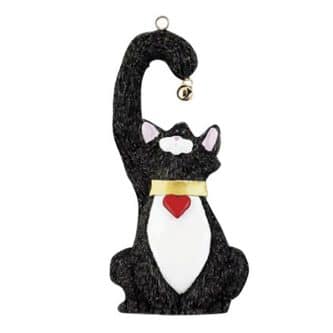 Black and White Tuxedo Cat Ornament