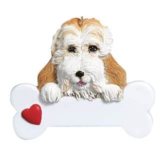 Cockapoo with Dog Bone Ornament