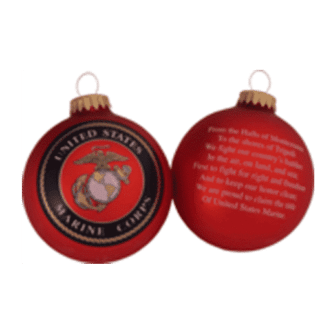 US Marine Corps Logo and Hymn Ornament