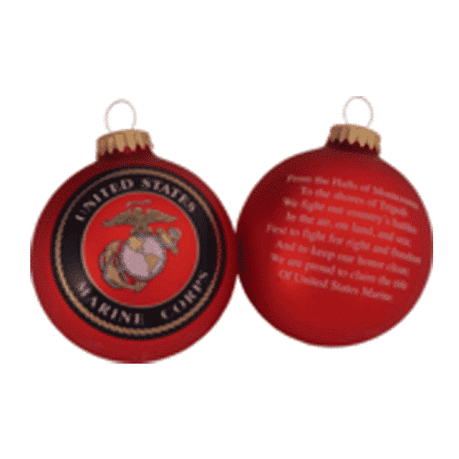Us Marine Corps Logo and Hymn Ornament