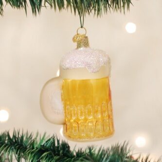 Old World Christmas Blown Glass Mug Of Beer Ornament