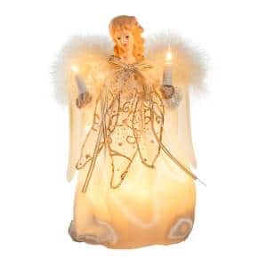 Angel with Faux Fur Wings Tree Topper
