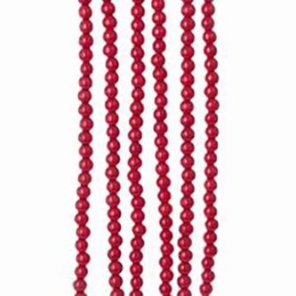 Red Wooden Bead Garland