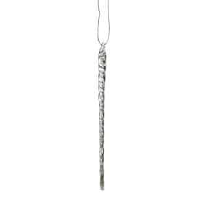 Twisted Glass Icicle Ornament Set