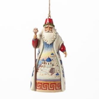 Greek Santa Ornament by Jim Shore