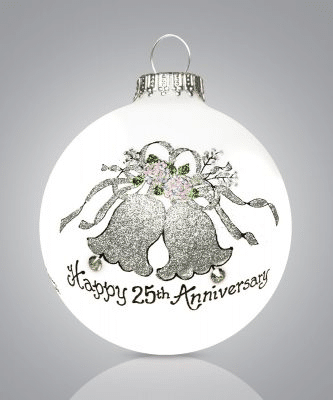 25th anniversary christmas ornament