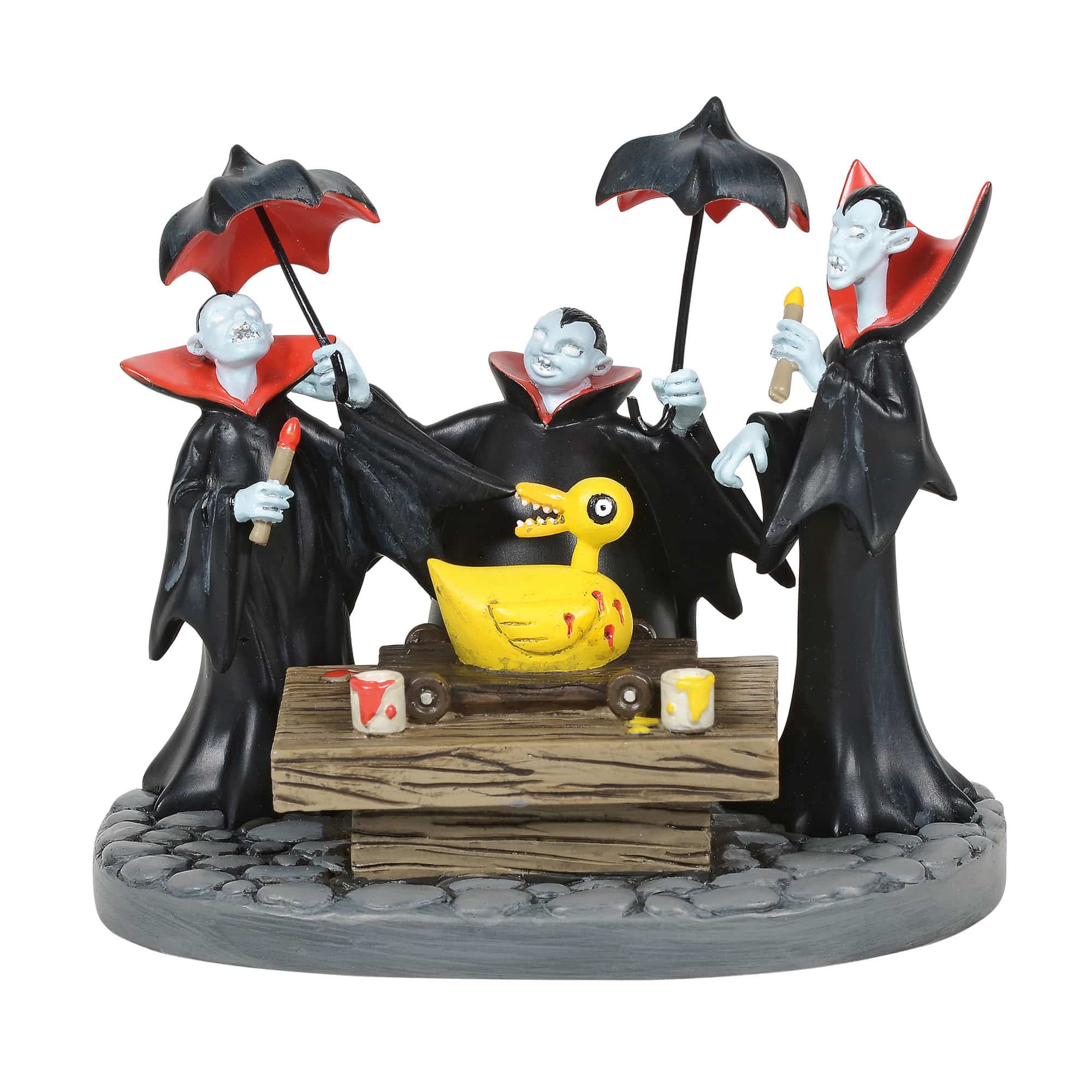 New Dept 56 Nightmare Before Christmas Vampire Brothers Prepare Duck Christmas Store