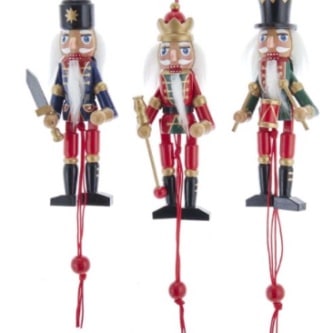 Nutcracker Pull Puppet Wooden Ornament