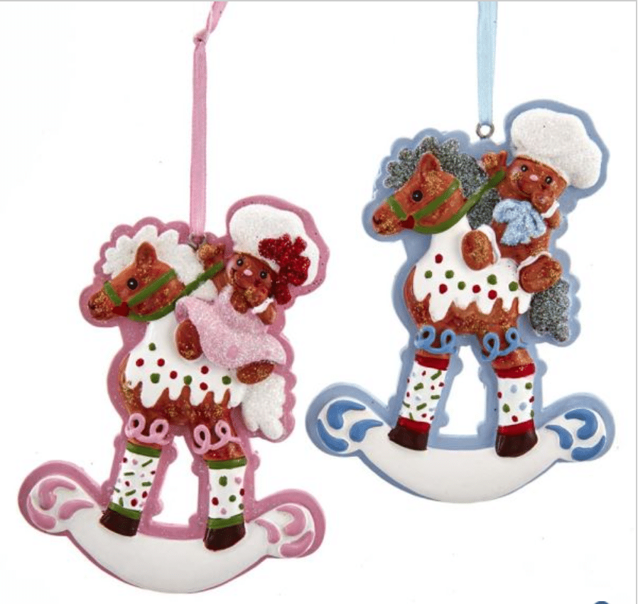 personalized rocking horse ornament