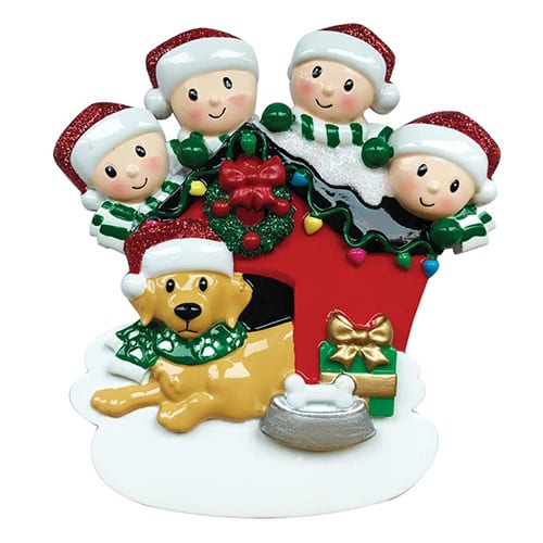 Family with Dog Ornaments 4