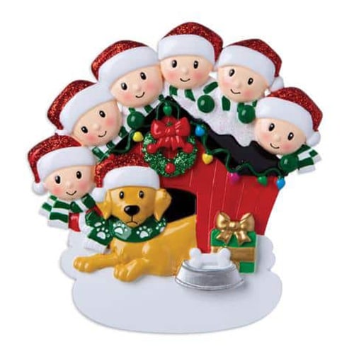 Family with Dog Ornaments 6