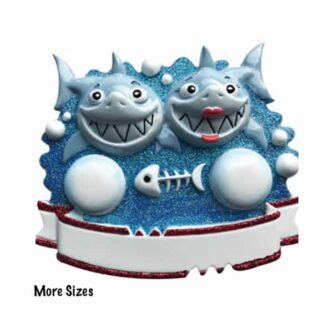 Shark Family Ornaments Personalized 2