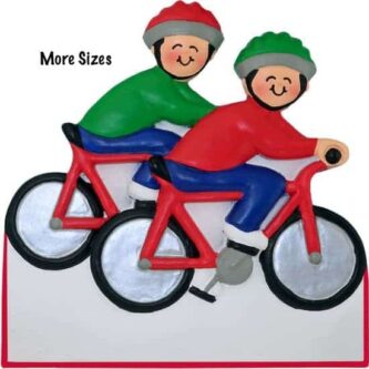 Family Cycling Ornament Personalized 2