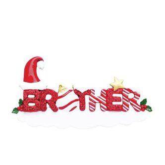 Red Glitter Brother Personalized Ornament