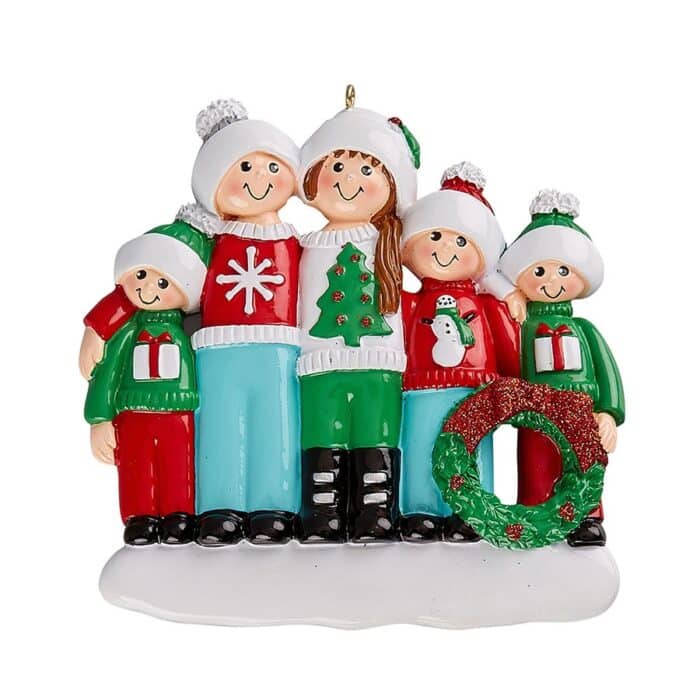 Ugly Sweater Family Personalized Ornament Click for More Sizes Five