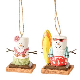 Smores Beach Couple Ornaments Two Styles