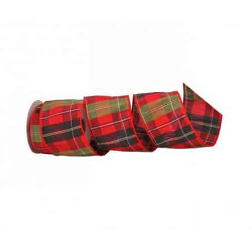 Dupion Tartan Plaid Ribbon 25