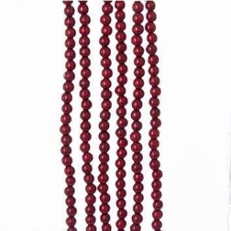 Wooden Burgundy Bead Garland