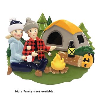 Camp Fire Camping Family Personalized Ornament 2