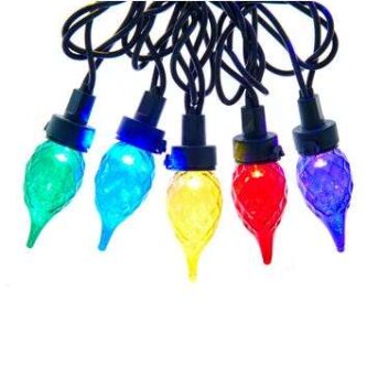 Multi color Led C6 Faceted Light Set