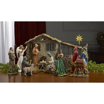 Real Life 10" Nativity Creche Sixteen Piece