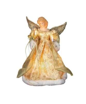 Gold Dress Lighted Angel Treetop