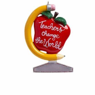 Teachers Change the World Ornament Personalized