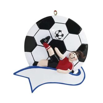 Soccer Ball Kick Ornament Personalized