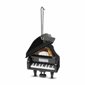 Music Black Grand Piano Ornament
