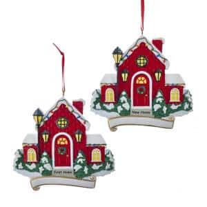 First or New Home Holiday House Ornaments