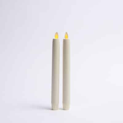 LuxuryLite LED Taper Candle Set Ivory