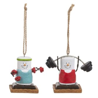 Smores Weightlifter Ornaments Two Styles