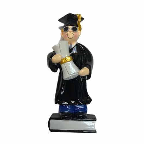 Graduate Personalized Ornament Three Styles Boy Blonde