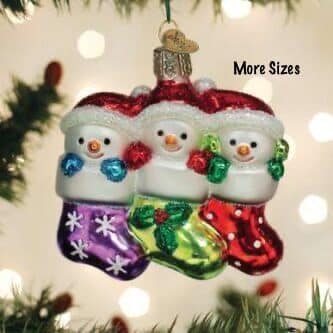 Snow Family Ornament Old World Christmas Personalized