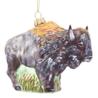 Prairie Buffalo Glass Ornament