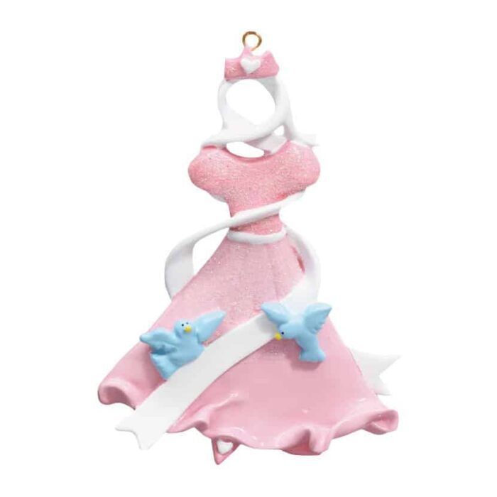 Pink Princess Dress Ornament Personalize