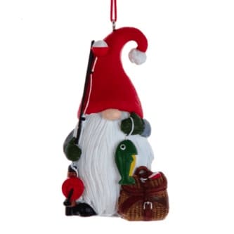 Gnome Caught One Fisherman Ornament