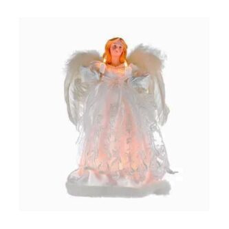 Ivory Lace Angel Candles Treetop