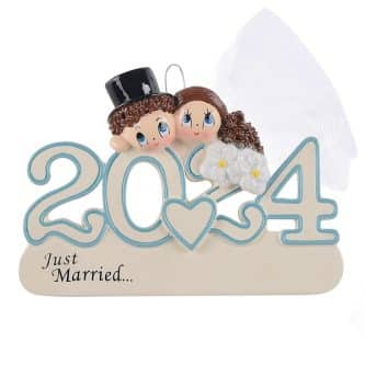 2024 Wedding Couple Ornament Personalized