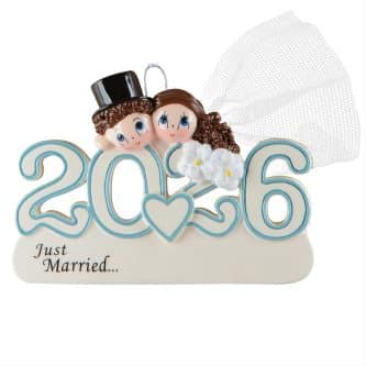 2026 Wedding Couple Ornament Personalized