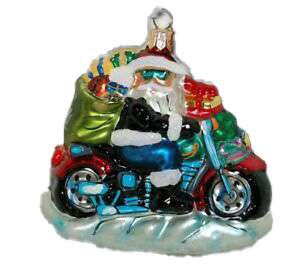 Radko Petite Nmwt Rare Vintage Retired Free Wheelin' Santa