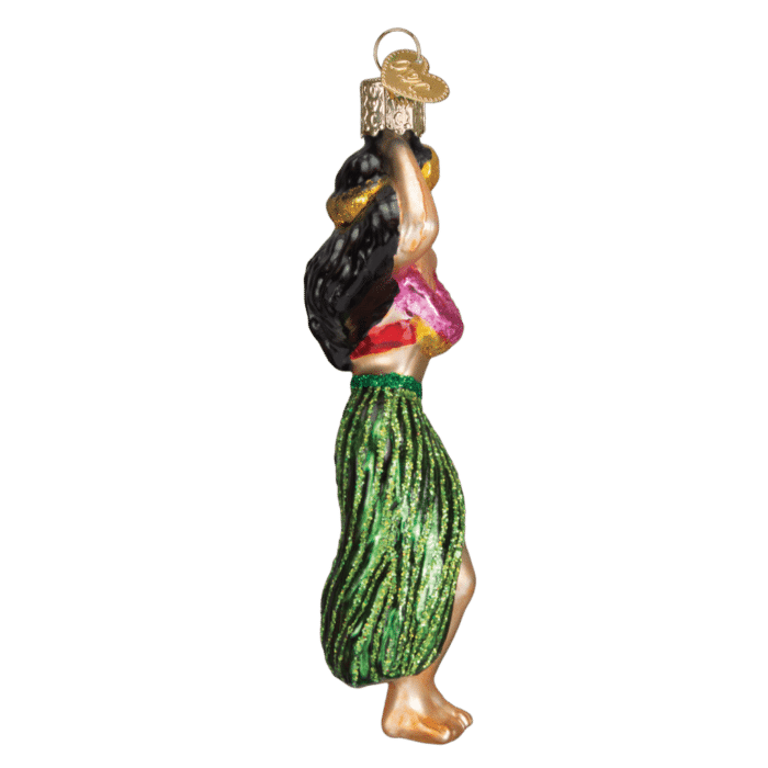 Old World Christmas Hula Dancer Blown Glass Ornament