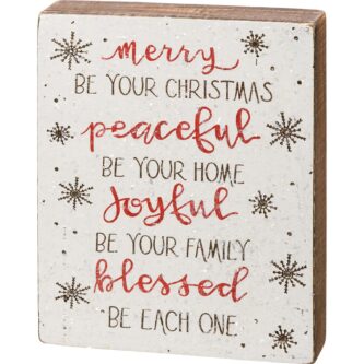 Merry Be Your Christmas Box Sign