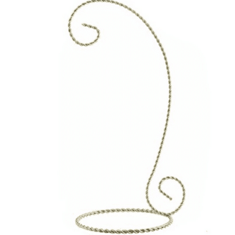 12 Inch Twisted Gold Ornament Stand