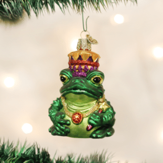 Old World Christmas The Frog King Blown Glass Ornament