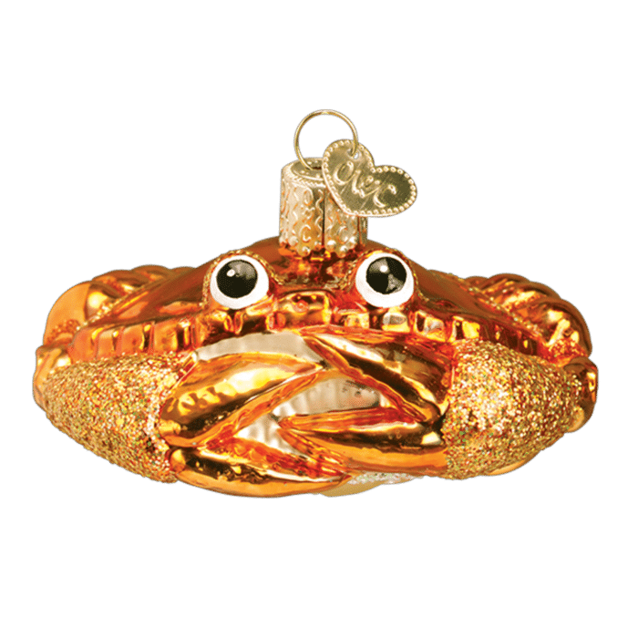 Old World Christmas Crab Louie Blown Glass Ornament