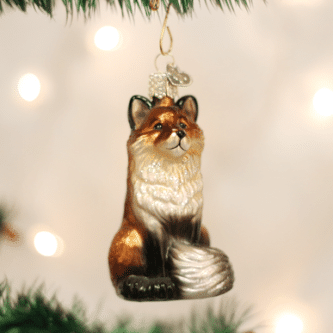 Old World Christmas Fox Blown Glass Ornament
