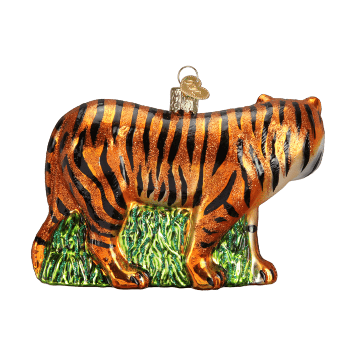 Old World Christmas Tiger Blown Glass Ornament